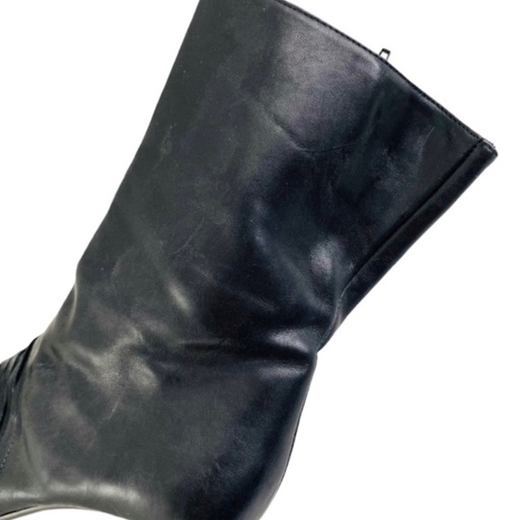 Miss Sixty Leather Heeled Round Toe Boots SZ 39 - Picture 5 of 9